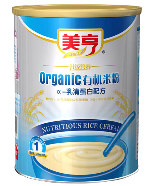 美亨聽裝乳清蛋白有機米粉1段