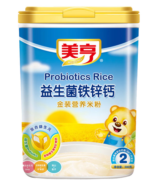 美亨益生菌鐵鋅鈣營養(yǎng)米粉2段