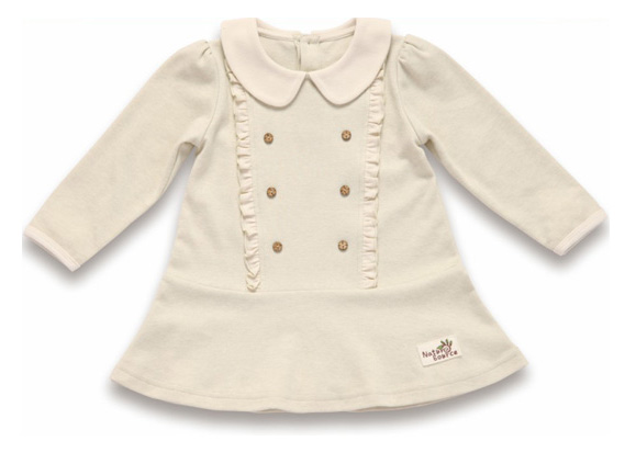 本色源圓領(lǐng)裙擺上衣