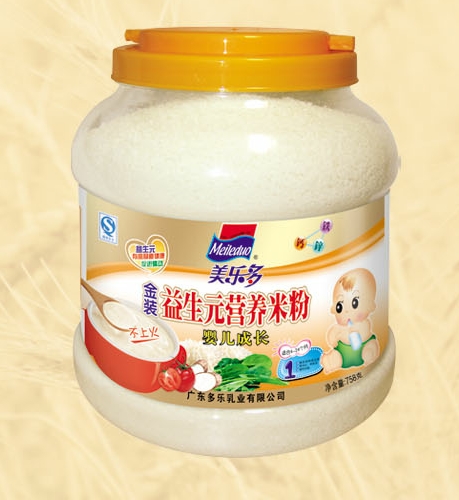 美多樂罐裝嬰兒成長益生元營養(yǎng)米粉1段