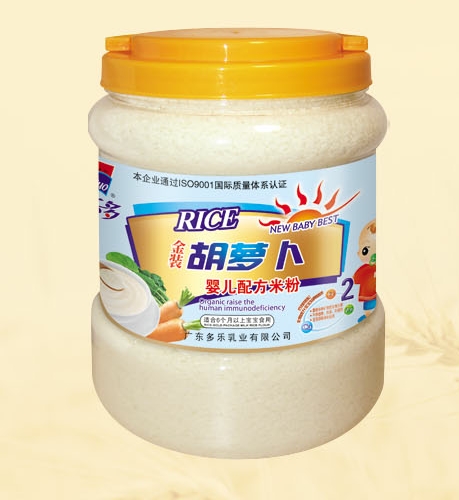 美多樂(lè)罐裝胡蘿卜嬰兒配方米粉2段