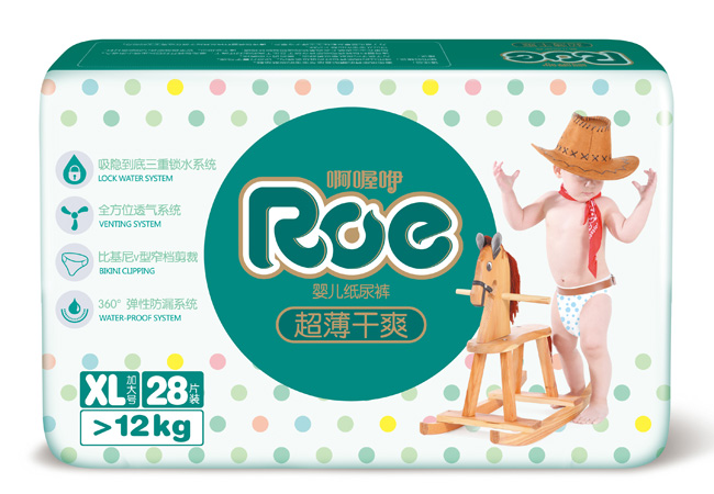 ROE超薄干爽紙尿褲中包XL碼
