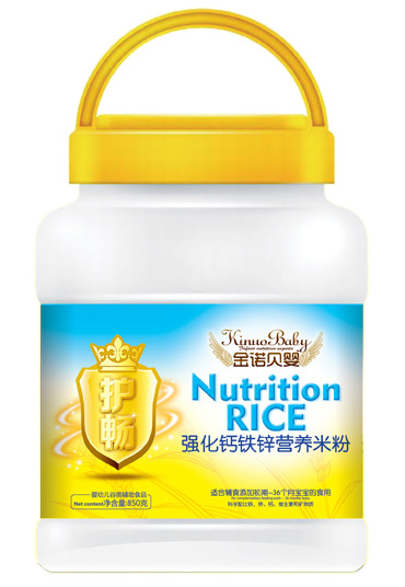 金諾貝嬰護(hù)暢強(qiáng)化鈣鐵鋅營養(yǎng)米粉