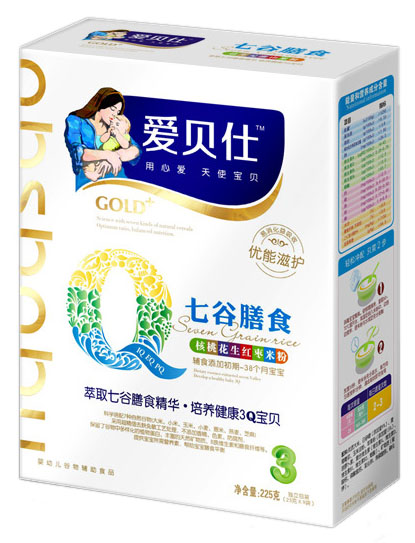 愛(ài)貝仕七谷膳食核桃花生紅棗米粉