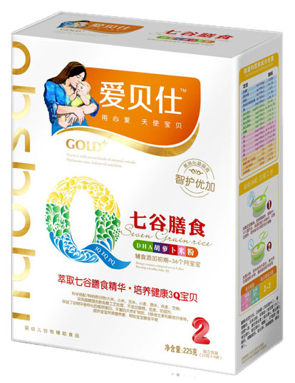 愛(ài)貝仕七谷膳食DHA胡蘿卜米粉