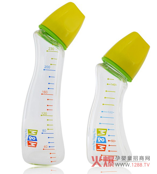M&M防嗆奶高朋硅玻璃奶瓶
