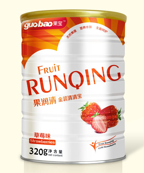 果寶果潤(rùn)清金裝清清寶草莓味罐