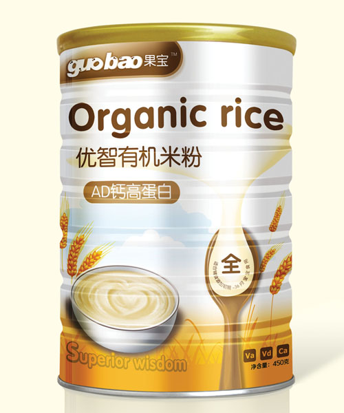 果寶AD鈣高蛋白優(yōu)智有機米粉