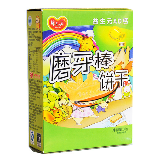 嬰兒樂(lè)普通磨牙棒餅干檸檬味80g