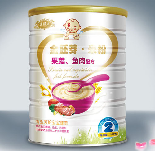 康緣人果蔬魚肉配方金胚芽米粉2段