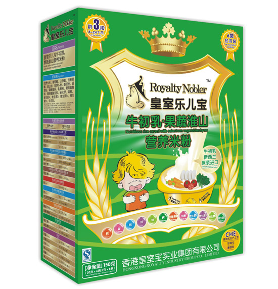 皇室樂(lè)兒寶牛初乳果蔬淮山營(yíng)養(yǎng)米粉150克