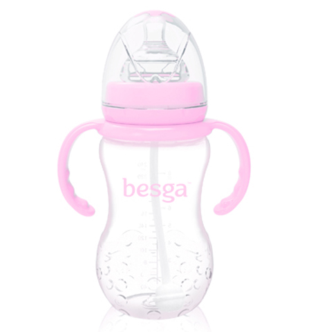 貝仕嘉草莓寬口PP奶瓶300ml