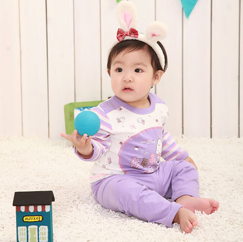 棉果果氨棉汗布嬰兒內(nèi)衣長袖