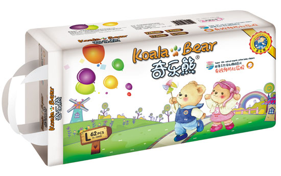 奇樂熊超薄有機棉尿片L碼62片