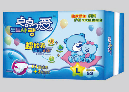 點點愛超能吸極薄嬰兒紙尿褲L碼52片