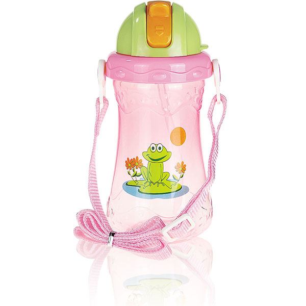 貝樂(lè)嘉粉色小青蛙可愛(ài)兒童水壺