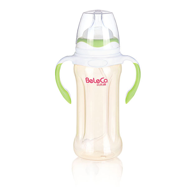貝樂嘉綠白兩色雙柄全自動嬰兒PP奶瓶