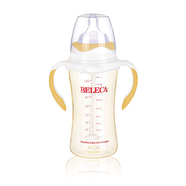貝樂(lè)嘉黃色嬰兒PP奶瓶270ml
