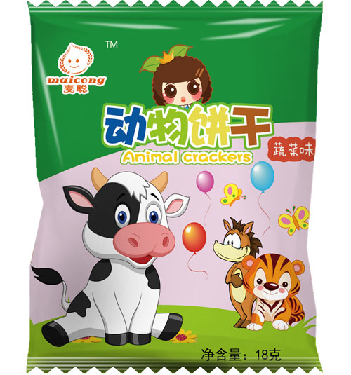 麥聰動物餅干蔬菜味袋裝