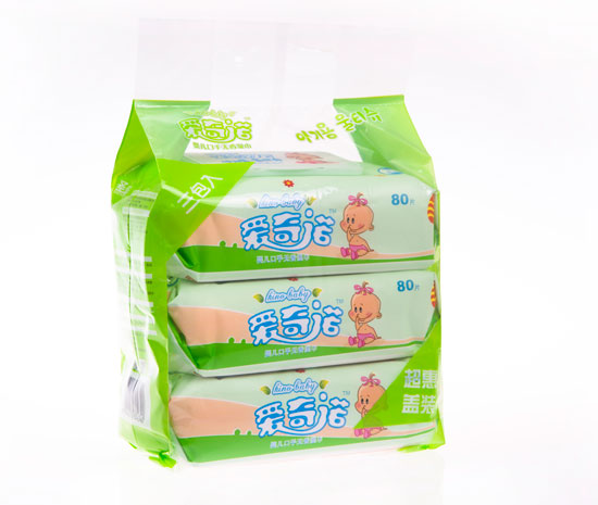 愛(ài)奇諾荷荷巴油嬰兒口手無(wú)香80片枕式加蓋三聯(lián)包(綠)1