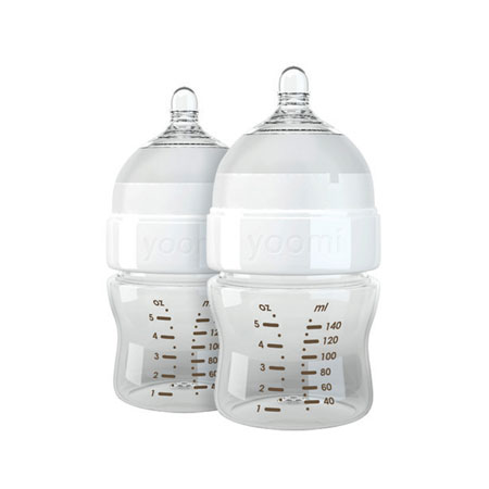 yoomi140ml新生嬰兒奶瓶?jī)蓚(gè)裝