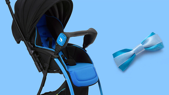 可思貝防霧霾嬰兒推車(幻藍)