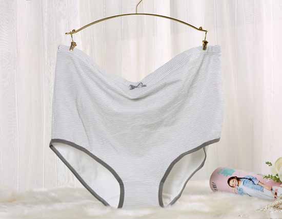 元曼甜蜜時刻516月子期綿柔調節(jié)內褲(灰色條紋)