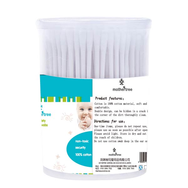 媽咪樹圓盒150只裝紙棒棉簽