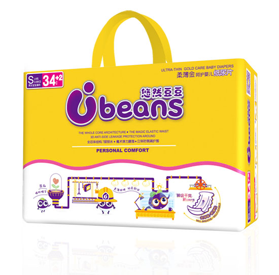 悠然豆豆柔薄金呵護(hù)嬰兒紙尿片S36片