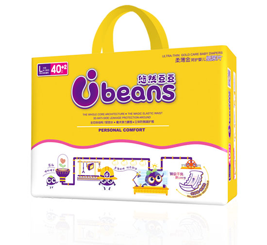 悠然豆豆柔薄金呵護(hù)嬰兒紙尿片L42片