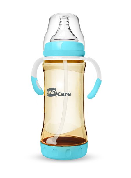 伊斯卡爾330mlPPSU防脹氣自動奶瓶(藍)