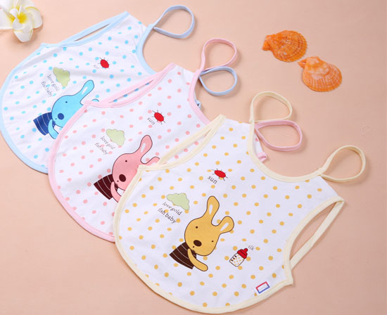 金色小魚單面竹纖維快樂熊口水圍