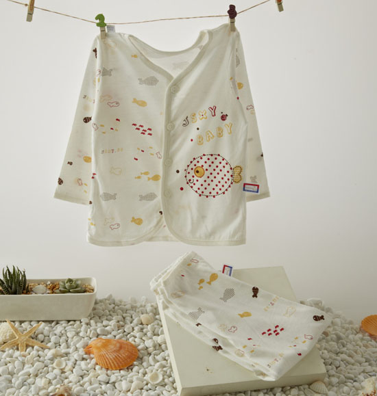 金色小魚竹纖維單面小魚桃開套