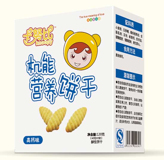 卡努比高鈣味機能營養(yǎng)餅干