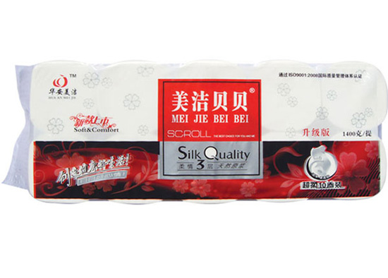 美潔貝貝紅超柔無(wú)芯10卷1400g