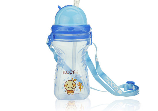 果兒波紋吸管水壺藍(lán)色