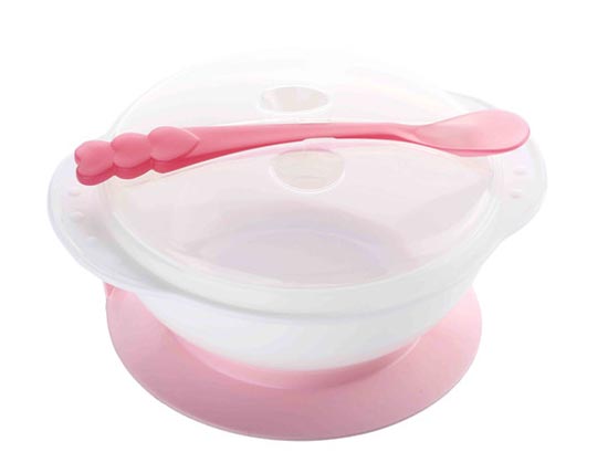 喜哇哇高級(jí)吸盤碗連感溫匙