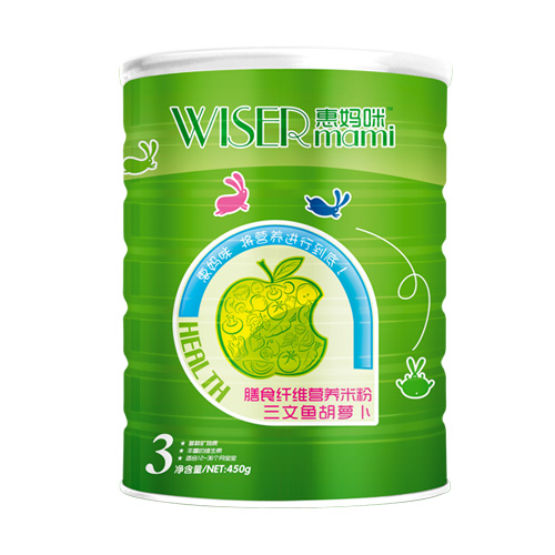 惠媽咪膳食纖維營(yíng)養(yǎng)米粉三文魚(yú)胡蘿卜