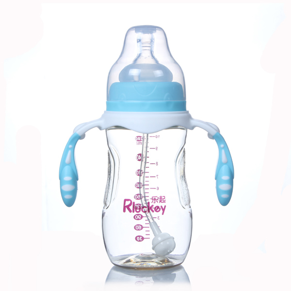 樂起寬口徑PPSU奶瓶藍(lán)色