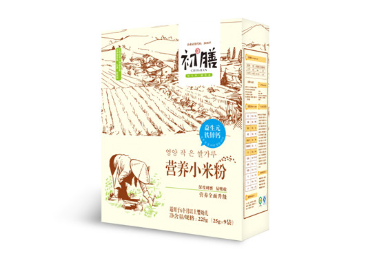 初膳小米米粉盒裝益生元鐵鋅鈣