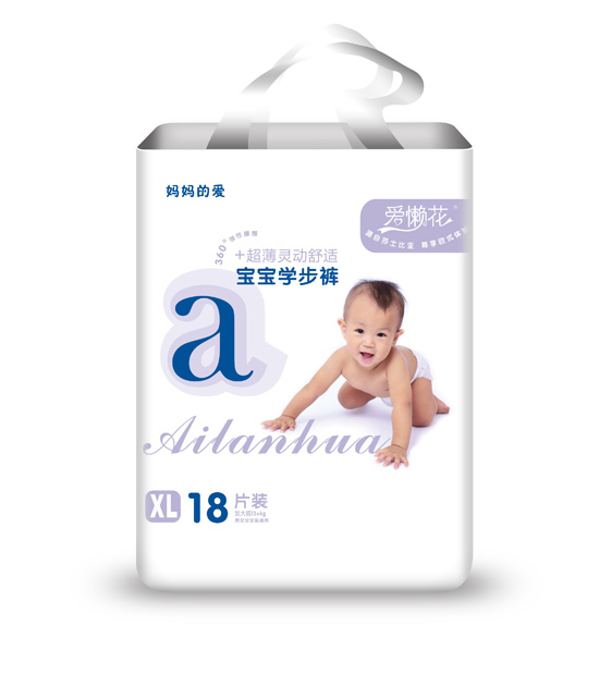 愛懶花超薄靈動寶寶學(xué)步褲XL碼18片