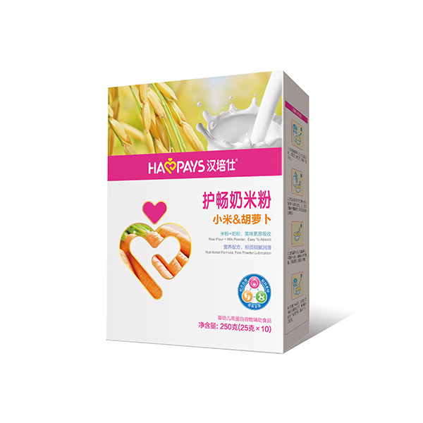 漢培仕金裝護腸小米胡蘿卜奶米粉盒裝