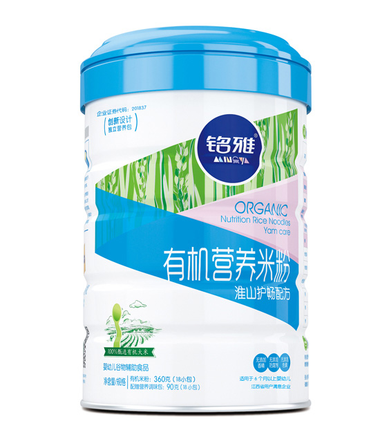 銘雅淮山護暢有機營養(yǎng)米粉(聽裝)