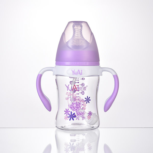 優(yōu)噯6安寬口弧線型手柄自動(dòng)Tritan奶瓶(180ml)