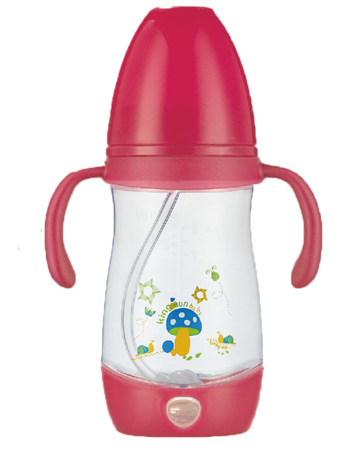 紐優(yōu)寬口PP奶瓶240ml紅色