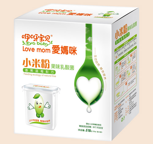 咿呀寶貝香蕉藍莓果味乳酸菌小米粉