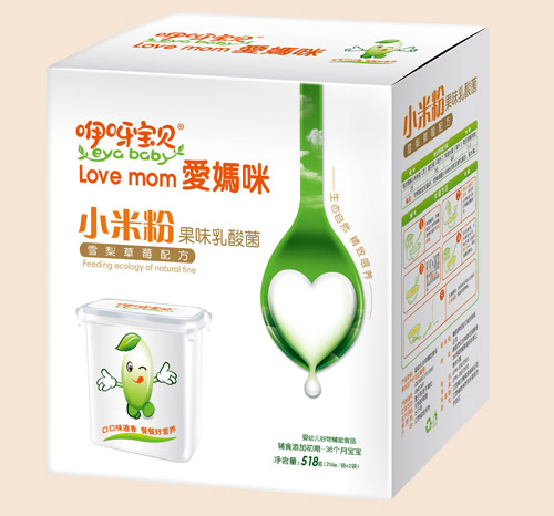 咿呀寶貝雪梨草莓果味乳酸菌小米粉