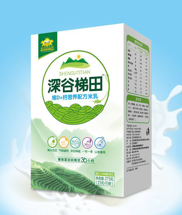 金盾愛嬰深谷梯田維D+鈣營養(yǎng)配方米乳盒裝