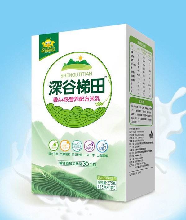 金盾愛嬰深谷梯田維A+鐵營養(yǎng)配方米乳盒裝
