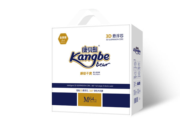 康貝熊金裝版3D懸浮芯瞬吸干爽嬰兒紙尿褲拉鏈袋M64